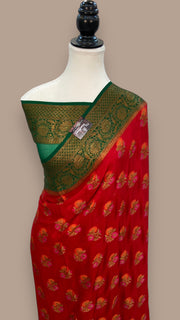Pure Chiffon Khaddi Banarasi Saree - The Handlooms