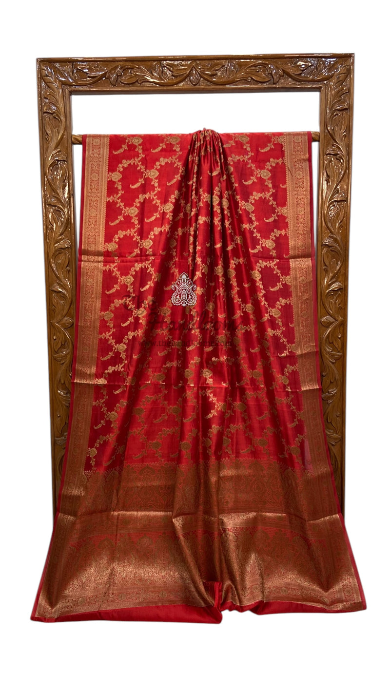 Pure Mango Silk Banarasi Handloom Saree - The Handlooms