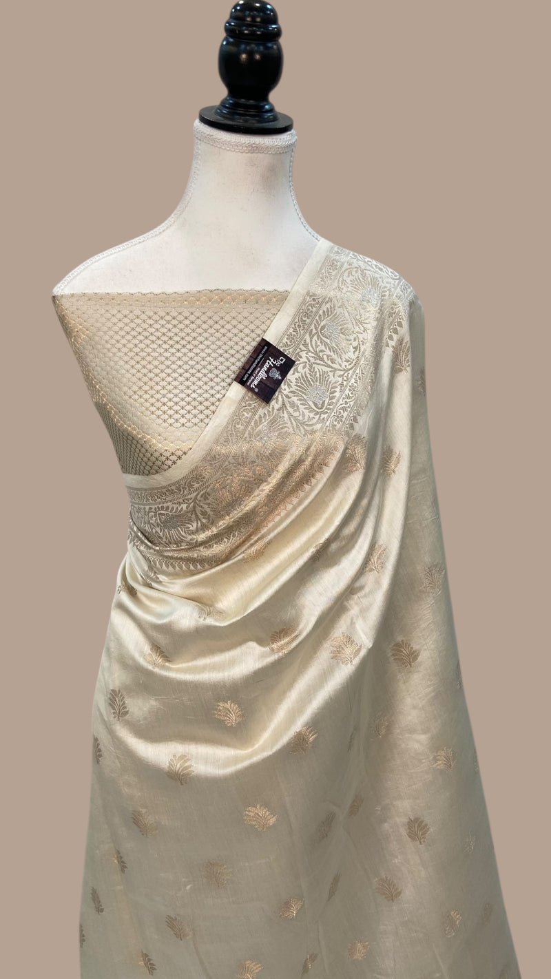 Pure Chiniya Silk Handloom Banarasi Saree - The Handlooms