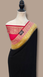 Khaddi Georgette Handloom Banarasi Saree - The Handlooms