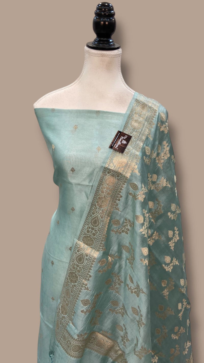 Pure Mango Silk Dress Material - The Handlooms