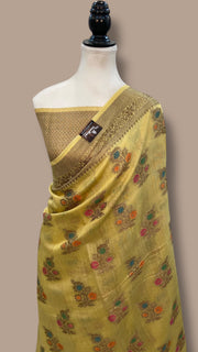 Moonga Georgette Handloom Banarasi Saree - The Handlooms
