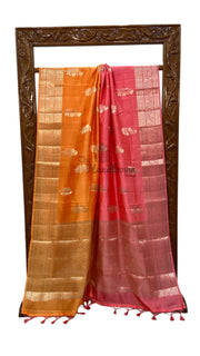 Pure Mango Silk Banarasi Handloom Saree - The Handlooms