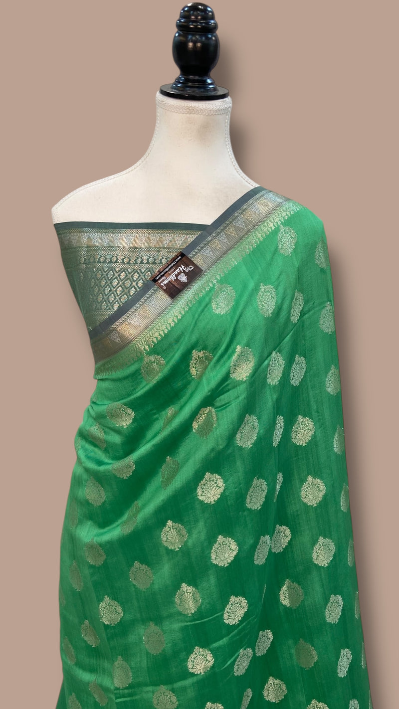 Pure Chiniya Silk Handloom Banarasi Saree - The Handlooms