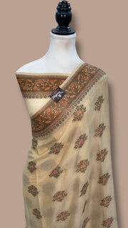 Pure Chiffon Khaddi Banarasi Saree - The Handlooms