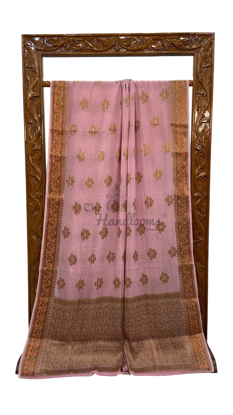 Pure Chiffon Khaddi Banarasi Saree - The Handlooms