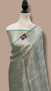 Pure Kora Tissue Tanchui Handloom Banarasi Saree - The Handlooms