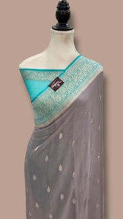 Pure Georgette Handloom Banarasi Saree - The Handlooms