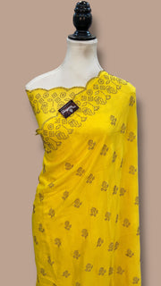 Pure Georgette Handloom Banarasi Saree with Siroski Stone Work - The Handlooms