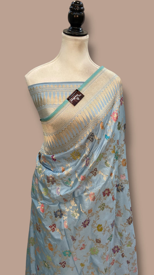 Ektara Pure Katan Silk Banarasi Handloom Saree - All Over Kadiyal Jaal Work - The Handlooms