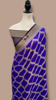 Pure Chiffon Khaddi Banarasi Saree - The Handlooms