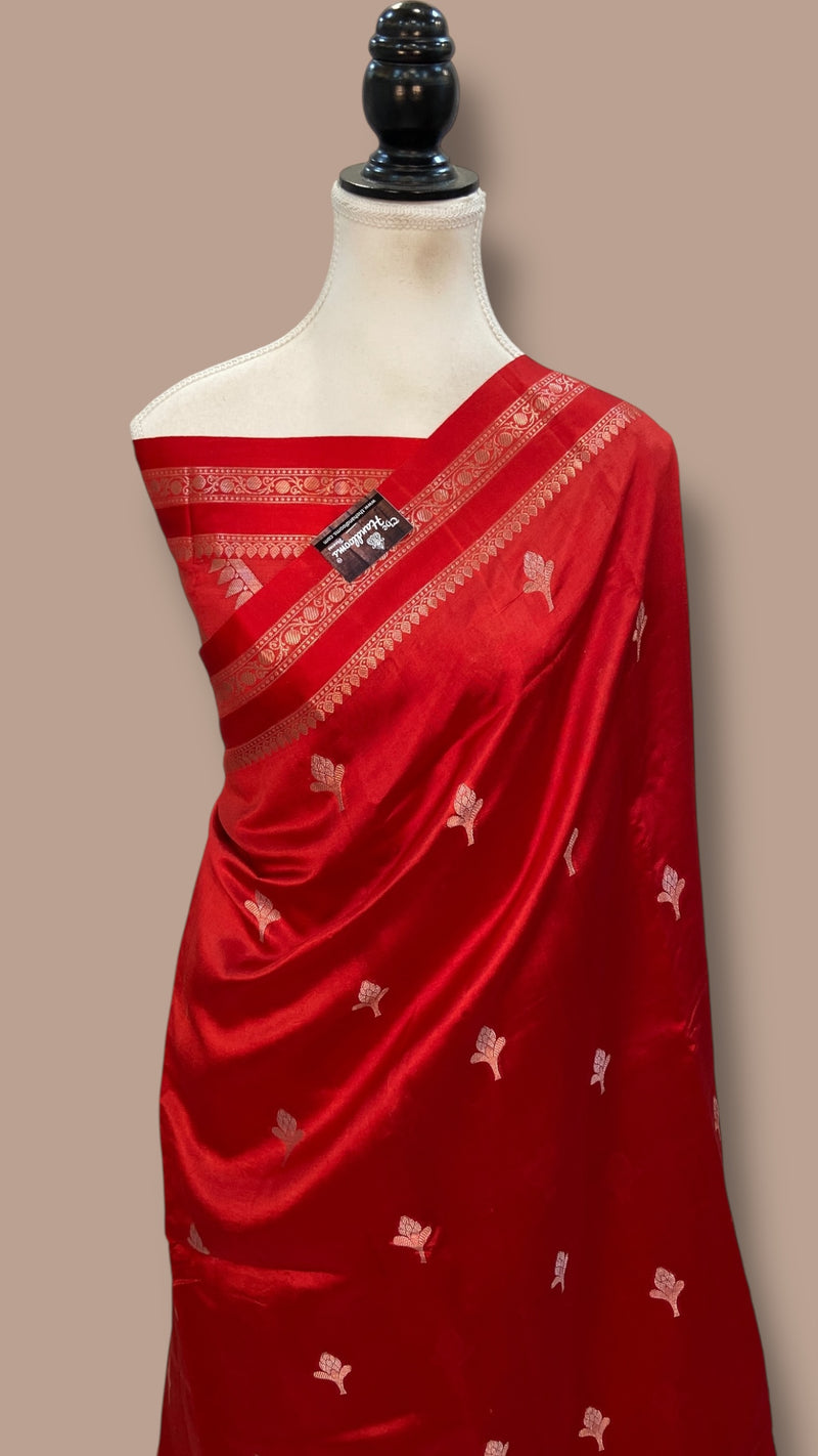 Pure Mango Silk Banarasi Handloom Saree - The Handlooms