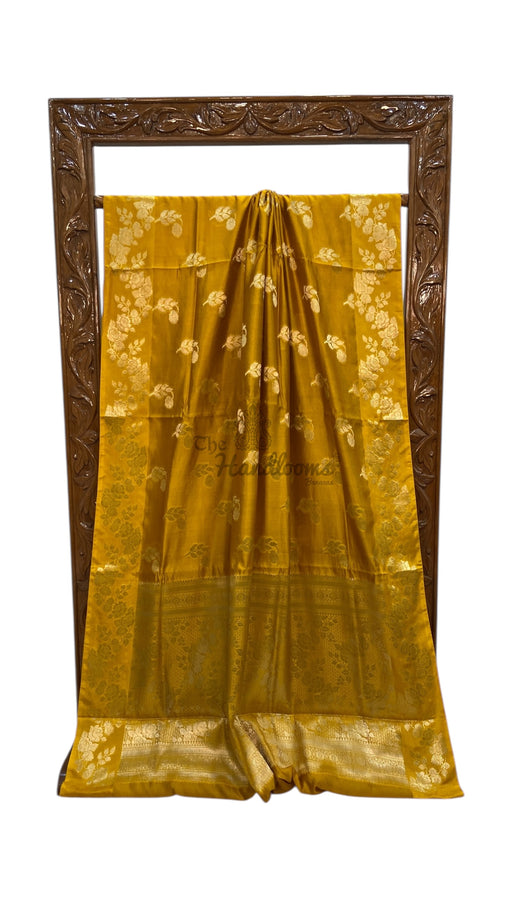 Pure Mango Silk Banarasi Handloom Saree - The Handlooms