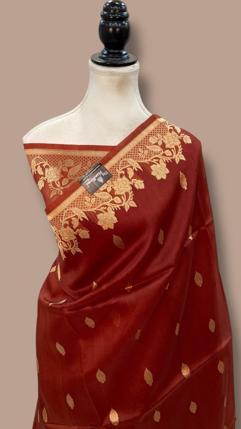 Pure Kora Handloom Banarasi Saree - The Handlooms