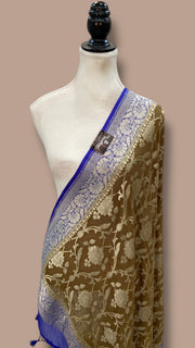 Pure Khaddi Georgette Handloom Dupatta - The Handlooms