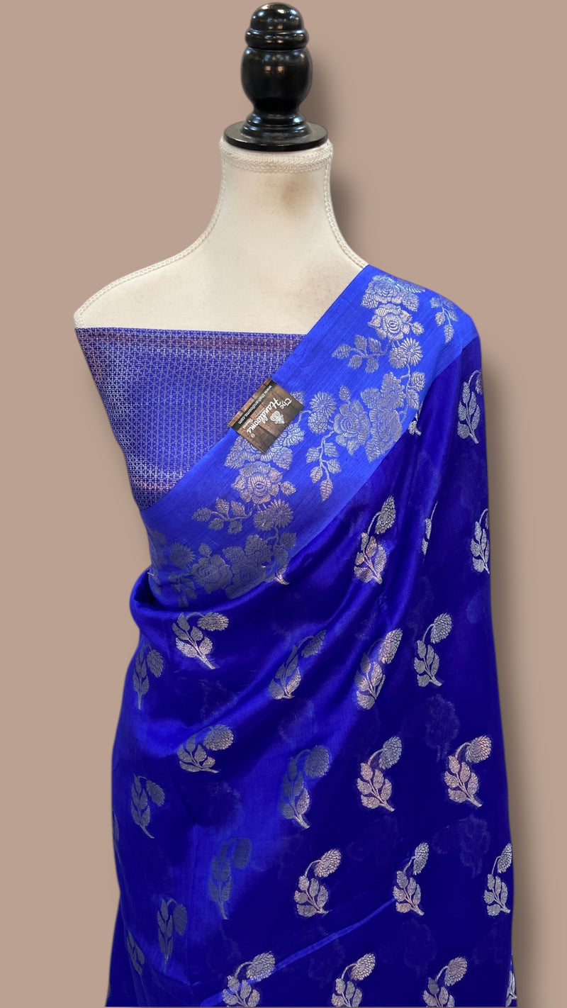 Pure Mango Silk Banarasi Handloom Saree - The Handlooms