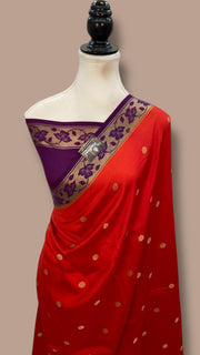 Moonga Georgette Handloom Banarasi Saree - The Handlooms