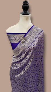 Khaddi Georgette Handloom Banarasi Saree - Tanchui Brocade - The Handlooms