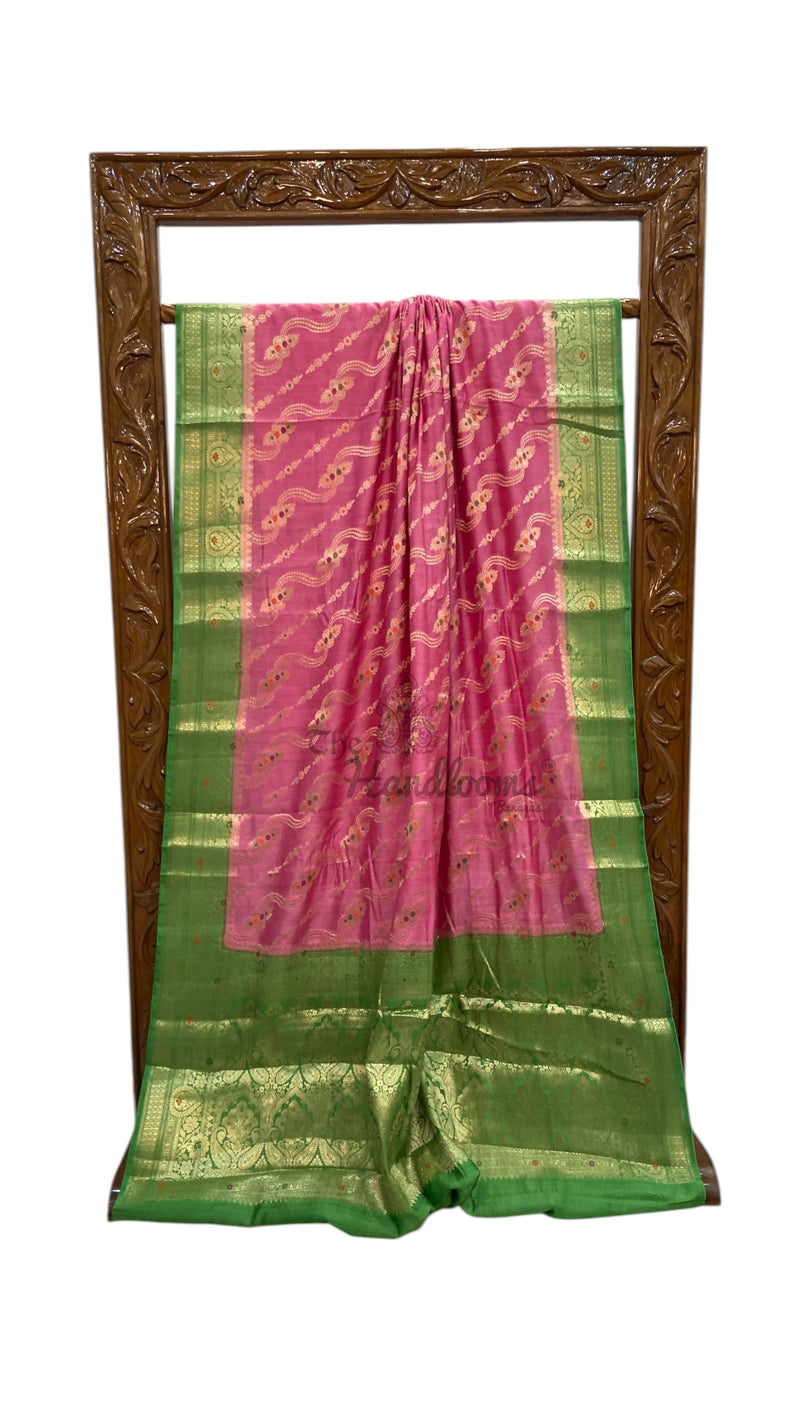Pure Chiniya Silk Handloom Banarasi Saree - The Handlooms
