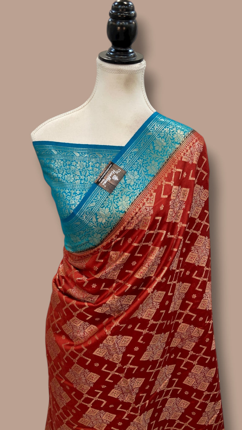Pure Chiniya Silk Handloom Banarasi Saree - The Handlooms