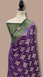 Pure Chiniya Silk Handloom Banarasi Saree - The Handlooms