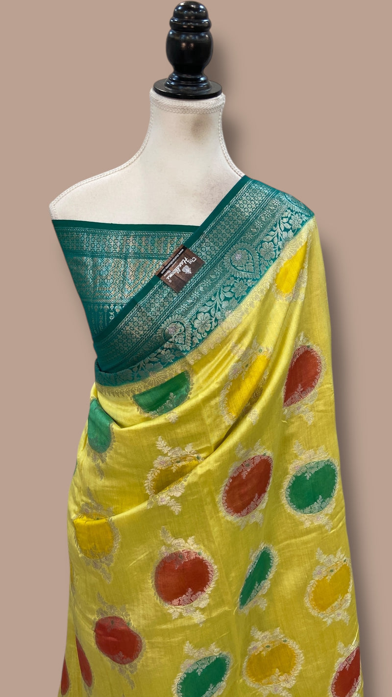 Pure Chiniya Silk Handloom Banarasi Saree - The Handlooms