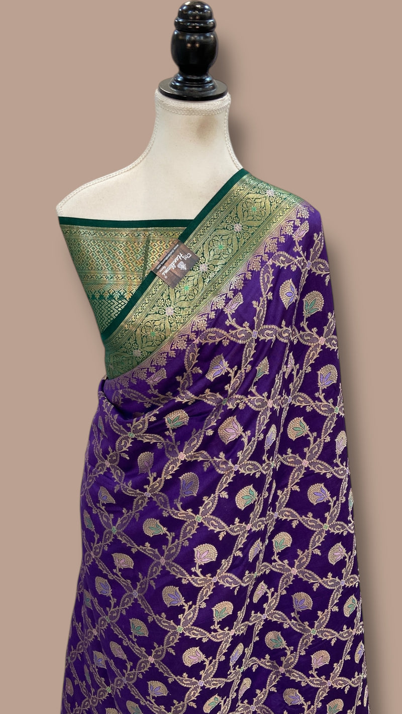 Pure Chiniya Silk Handloom Banarasi Saree - The Handlooms