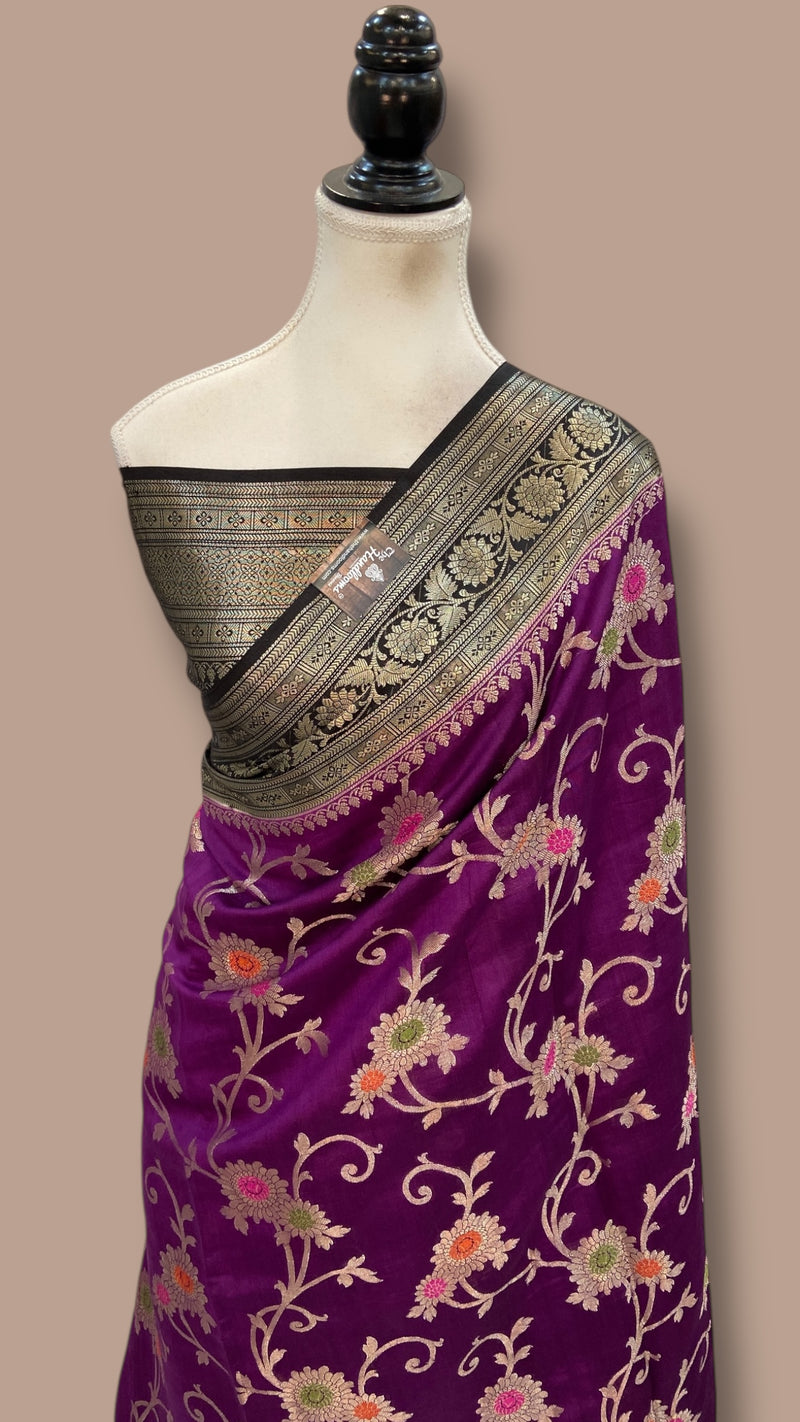 Pure Chiniya Silk Handloom Banarasi Saree - The Handlooms