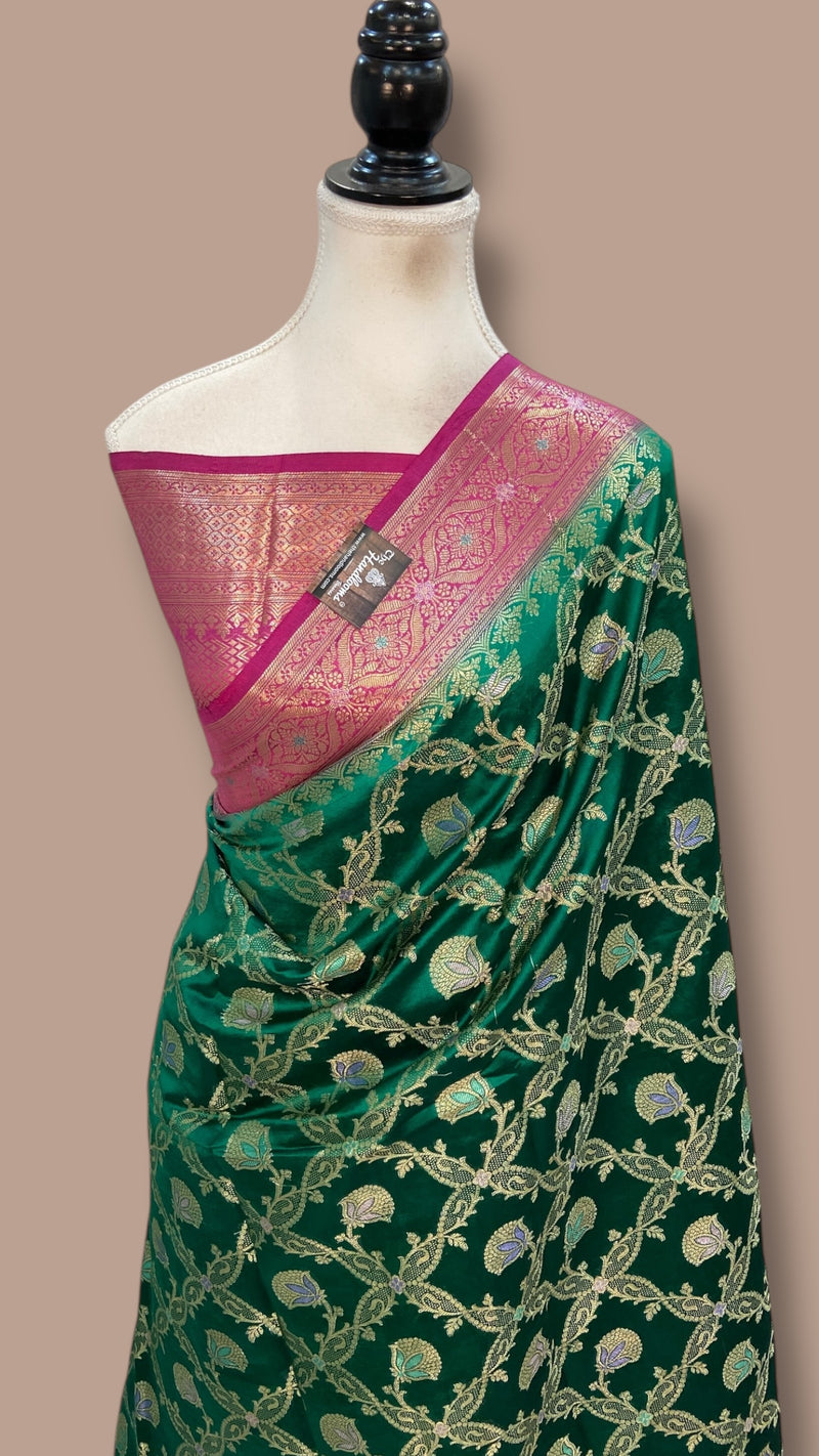 Pure Dupion Silk Banarasi Saree - The Handlooms