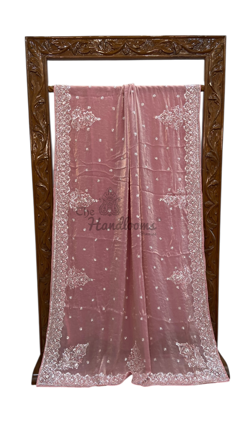 Tissue Silk Banarasi Saree With Handwork
