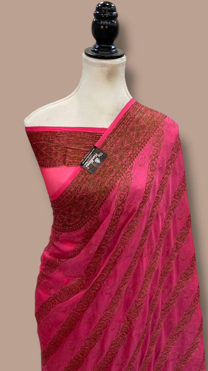 Pure Chiffon Khaddi Banarasi Saree