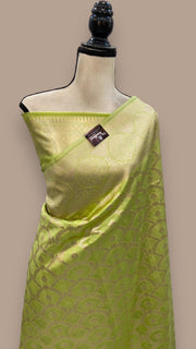 Pure Dupion Silk Banarasi Saree - Gold Zari - The Handlooms