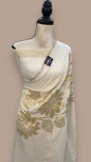 Moonga Georgette Handloom Banarasi Saree - The Handlooms