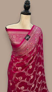 Pure Chiniya Silk Handloom Banarasi Saree - The Handlooms