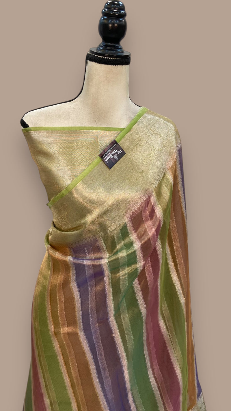 Pure Kora Tissue Handloom Banarasi Saree - The Handlooms