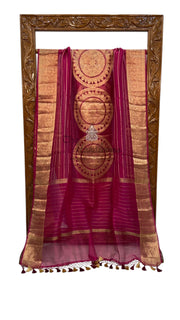 Pure Metallic Tissue Handloom Banarasi Saree - The Handlooms