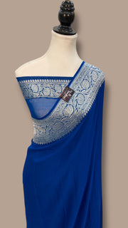 Pure Georgette Banarasi Handloom Saree - The Handlooms