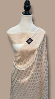 Pure Katan Silk Banarasi Handloom Saree - All over Jaal work - The Handlooms