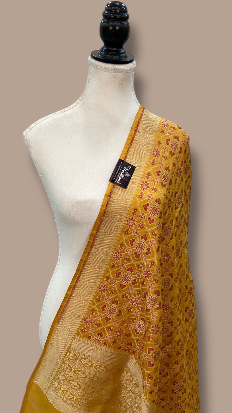 Pure Katan Silk Banarasi dupatta - The Handlooms