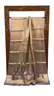 Pure Kora Tissue Tanchui Handloom Banarasi Saree - The Handlooms