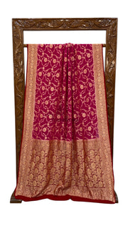 Pure Khaddi Georgette Banarasi Saree -  Gold zari - The Handlooms