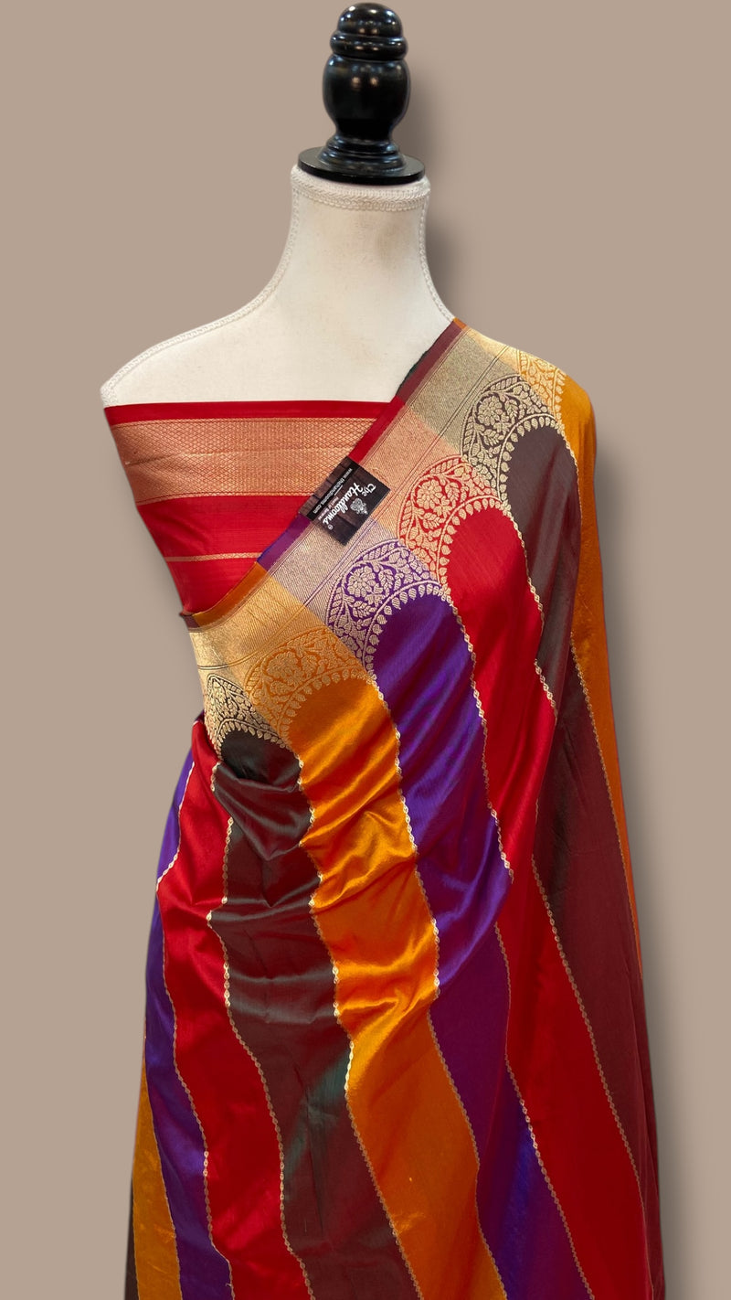 Pure Katan Silk Banarasi Handloom Saree - Rangkat - The Handlooms