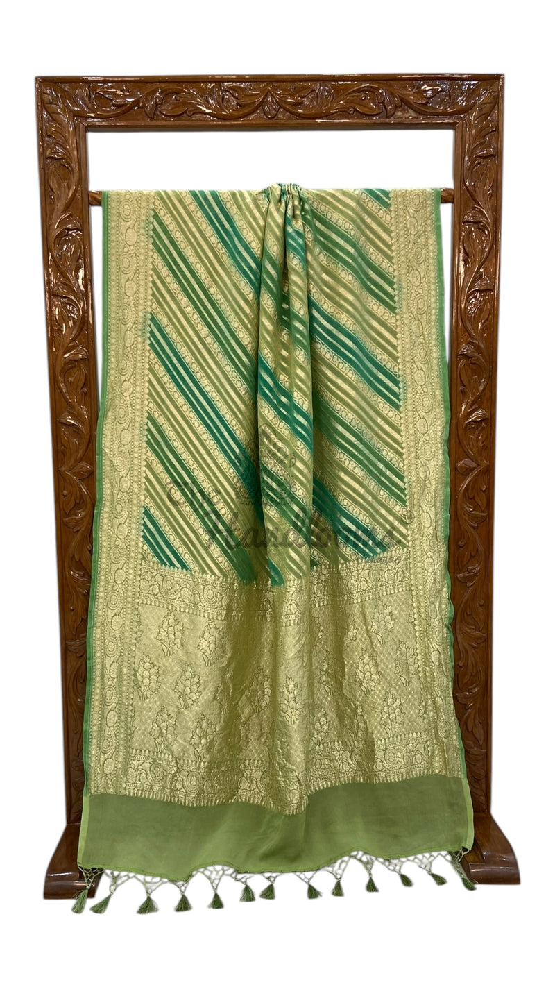 Khaddi Georgette Handloom Banarasi Saree - The Handlooms
