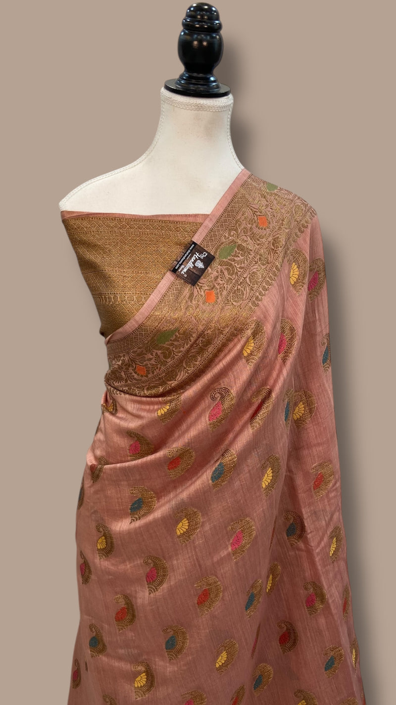 Moonga Georgette Handloom Banarasi Saree - The Handlooms