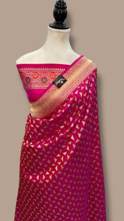 Pure Katan Silk Banarasi Handloom Saree - All Over Sona Roopa Jaal Work - The Handlooms