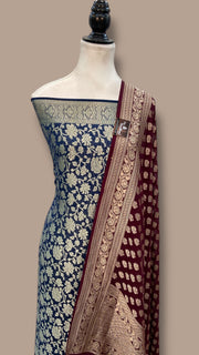 Khaddi Georgette Banarasi Dress material - The Handlooms