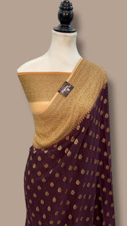 Pure Khaddi Georgette Handloom Banarasi Saree - The Handlooms
