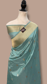 Pure Katan Silk Banarasi Handloom Saree - All over Kadua motifs With Meenakari - The Handlooms