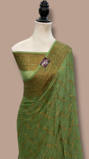 Pure Chiffon Khaddi Banarasi Saree - The Handlooms