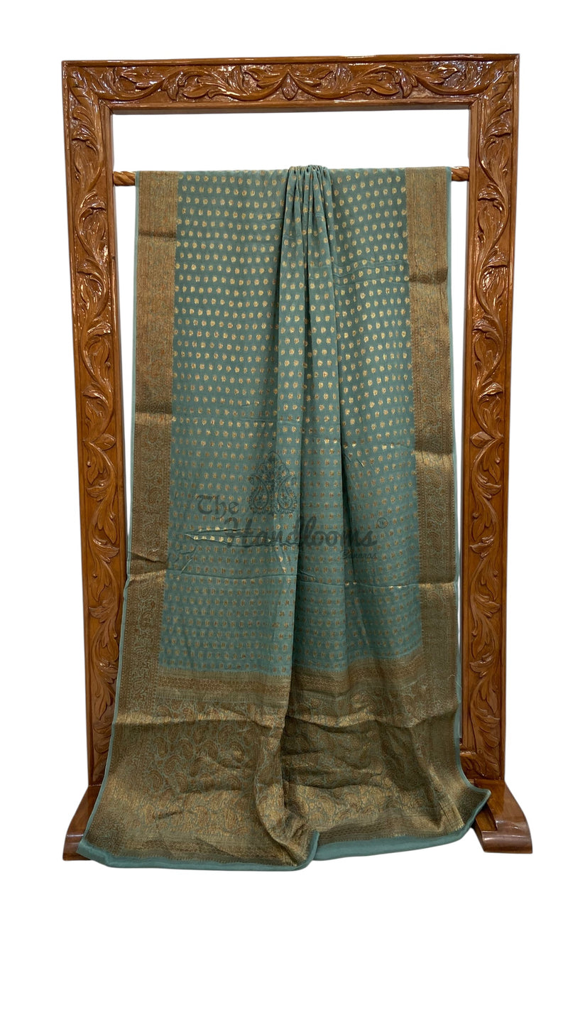 Pure Chiffon Khaddi Banarasi Saree - The Handlooms